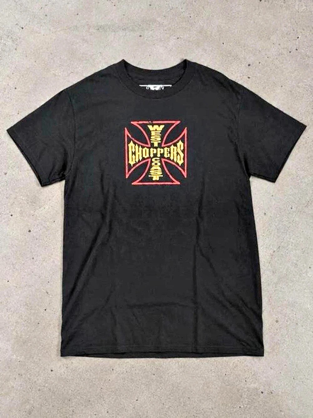 West Coast Choppers Snake Cross Graphic T-Shirt Black & Red Medium